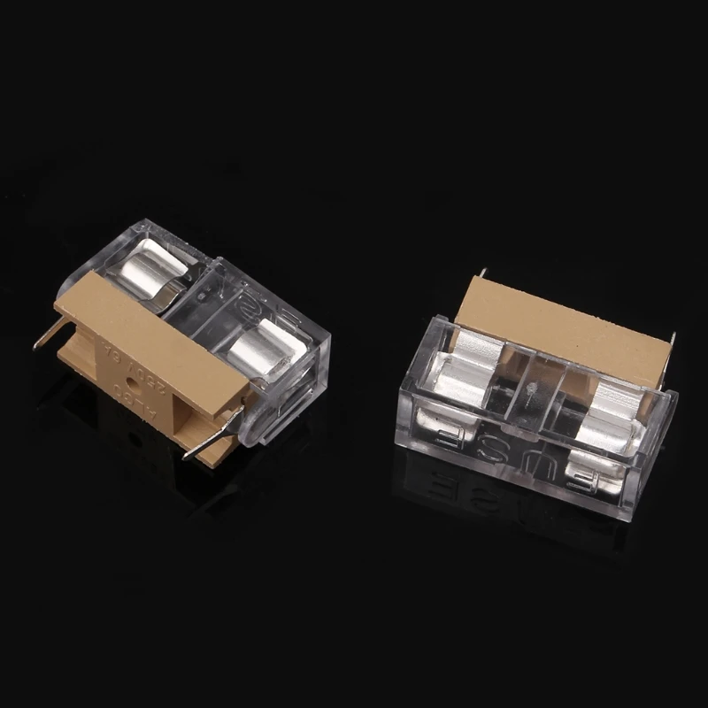 10 Pcs Glass Fuse Holder with Transparent Cover Blocks 5X20mm | Обустройство дома