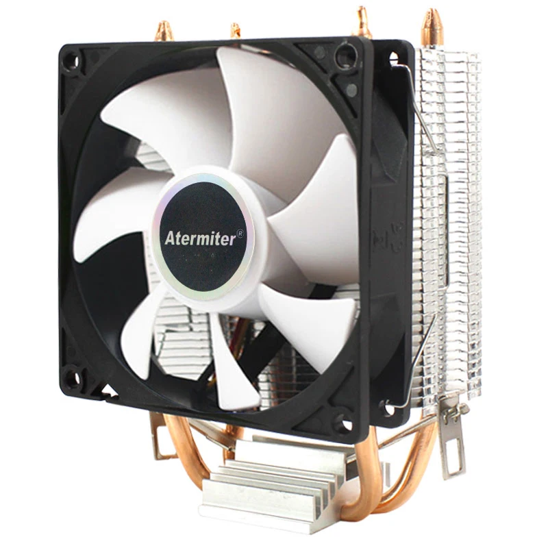 Enfriador de CPU de alta calidad, 6 tubos de calor, torre de refrigeración Dual de 9cm, ventilador LED RGB, compatible con 3 ventiladores, ventilador de CPU de 3 pines para AMD e Intel PC Store Categories CPU Cooler