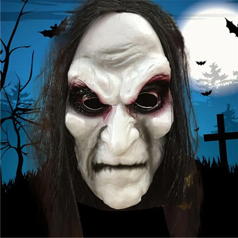 Хэллоуин Зомби Маска Реквизит Призрак Хеджирование ужас маска реалистичный маскарад Хэллоуин маска длинные волосы призрак страшная маска