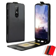 Para Nokia X5/5,1 Plus/3310 3G 4G Funda de cuero para Nokia 5,1 Plus fundas de teléfono móvil carcasa suave TPU con ranura para tarjeta(China)