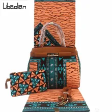 Высокое качество воск с ручной сумкой Африканский настоящий голландский воск принты ткань хлопок Женская Ручная сумка Африканский Воск для шитья платья F12-1