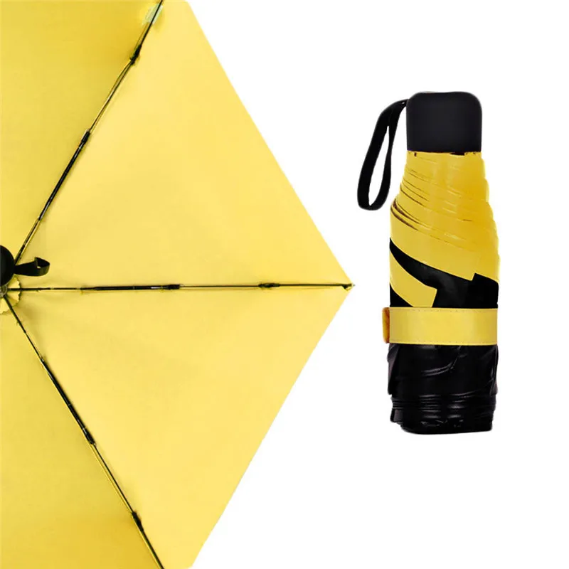 Цветной мини карманный зонтик стильный дождевой тент компактный складной дорожный зонтик светильник портативный маленький
