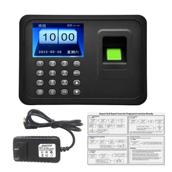 

A6 Biometric fingerprint Employee attendance access control punch card machine Digital Electronic RFID Reader Scanner Sensor