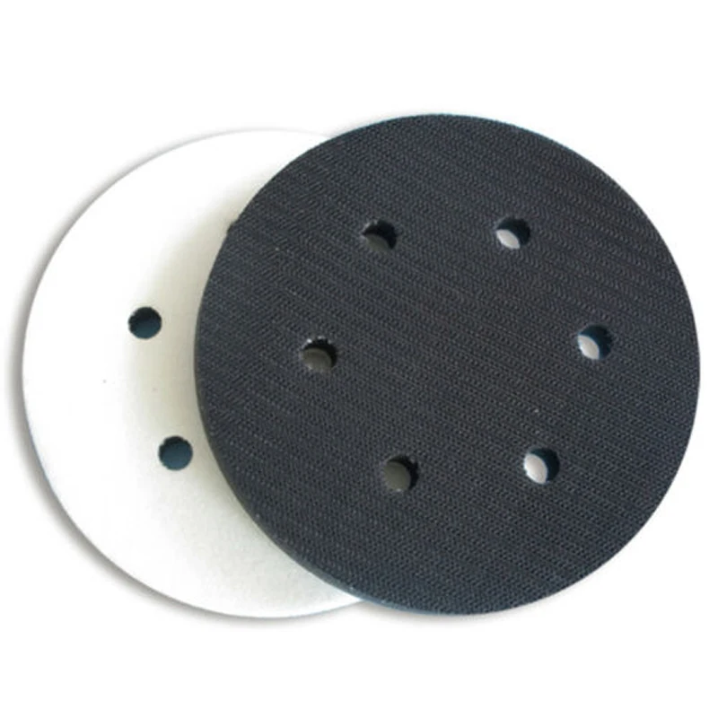 1Pcs Soft Interface Hook/Loop 6 Holes Sanding Foam Pad Disc Power Tool Equipment