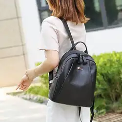 Рюкзак черная водонепроницаемая сумка женская из искусственной кожи Модная Противоугонная Повседневная сумка для отдыха mochilas mujer 2019