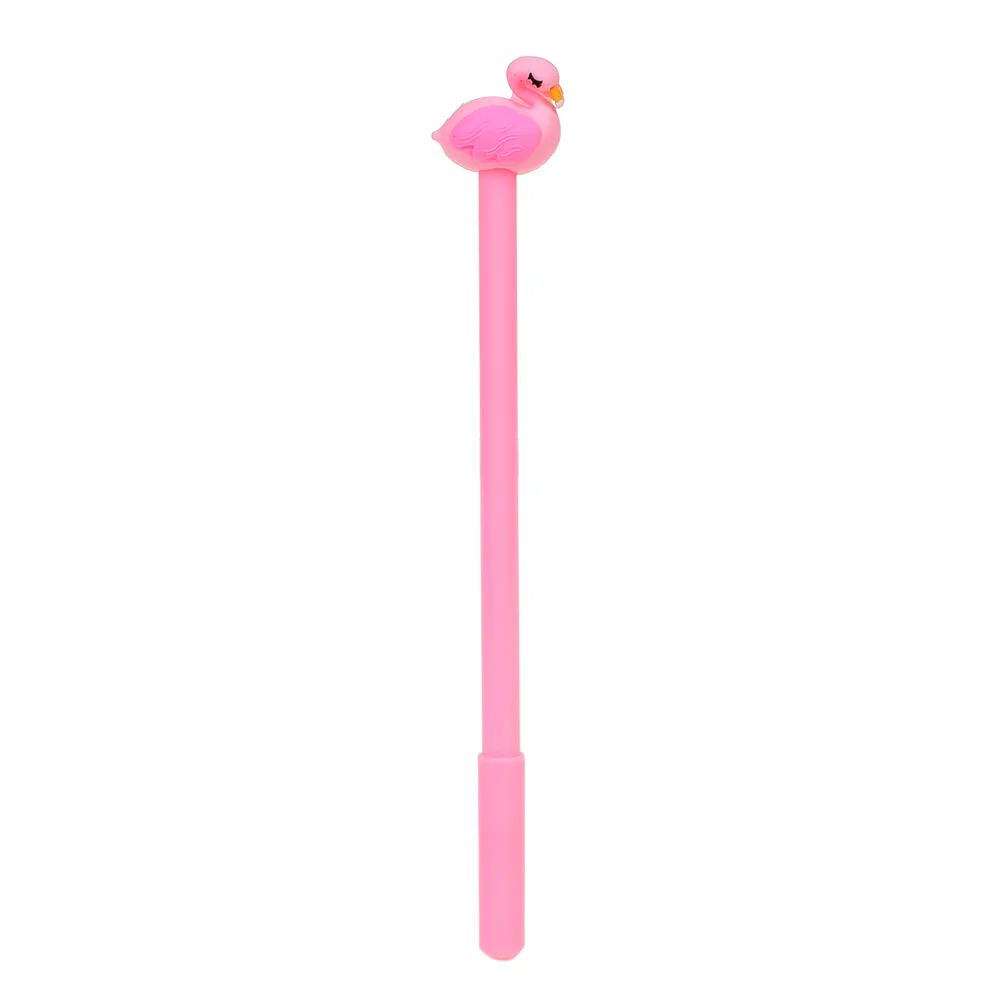 Высококачественный Рождественский олень и фламинго Лебедь гелевая ручка Школьный набор канцелярских принадлежностей ручка детские подарки - Цвет: Pink