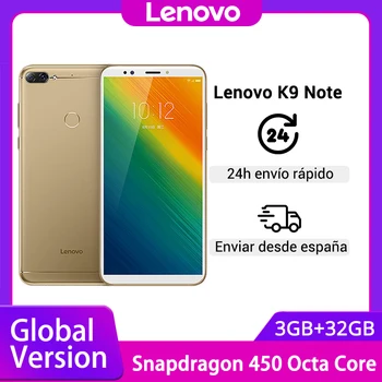 Перейти на Алиэкспресс и купить Глобальная версия Lenovo K9 Note 3 ГБ 32 ГБ Восьмиядерный Snapdragon 6 дюймов смартфон Face ID Android 8,1 16 МП камера мобильный телефон