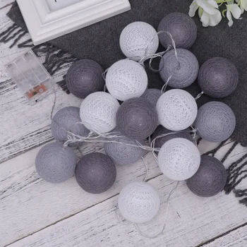 

1 pc LED String Lights Creative Cotton Thread Ball Lovely Fairy Lamps for Bedroom Birthday Party Wedding