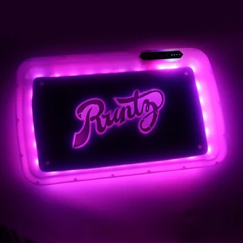 

Glow Tray for Smoking Gadgets for Men Grinder Square LED Cigarette Rolling Trays with Handbag 28cm Tobacco Case Portable Pallet