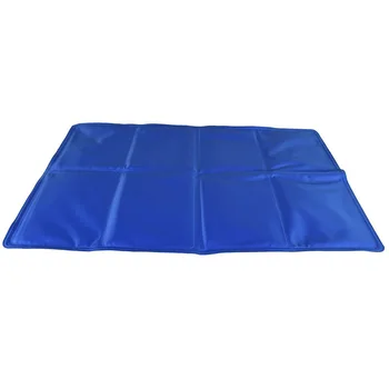 

HOT-Pet Dog Cat Cooling Gel Mat Bed Summer Heat Relief Non Toxic Cushion Pad Blue 60x45cm