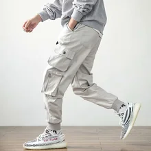 Новые мужские боковые накладные карманы шаровары хип хоп повседневные мужские джоггеры модные повседневные штаны 3XL