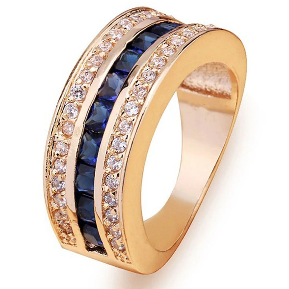 Размер 6-11, модное кольцо унисекс для женщин и мужчин, желтый циркон, камень, кристалл, серебро, золото, заполненные вечерние, модный ювелирный подарок на палец