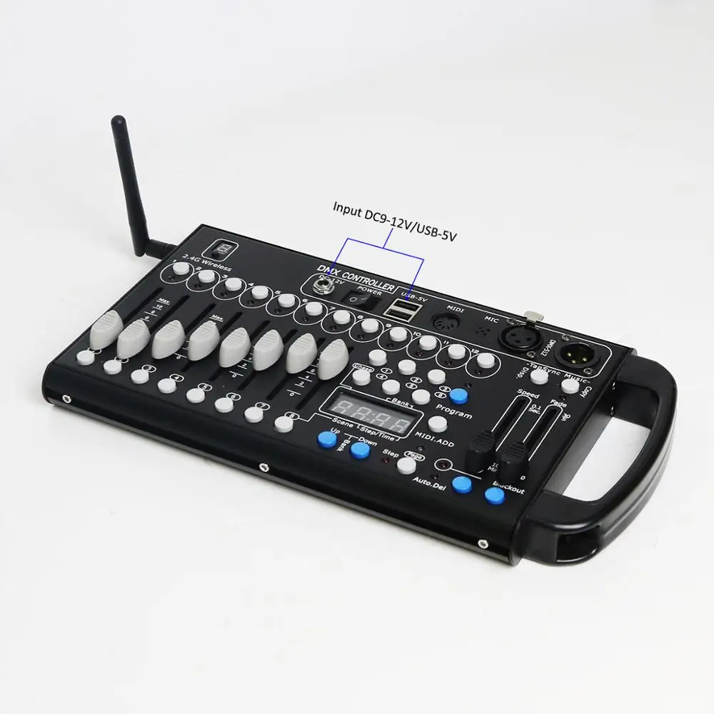 New 192 DMX Controller Wireless Battery Receiver Stage Lighting Console Moving Head DJ Show Led Par Controller 3