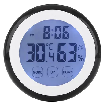 

Digital LCD Display Indoor Thermometer Hygrometer Round Wireless Electronic Temperature Humidity Meter Weather Station Tester