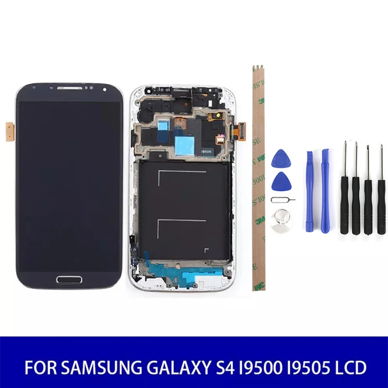 

For Samsung Galaxy S4 I9505 Lcd Display Screen Touch Digitizer With Frame Assembly Replacement 1280*720 High Quality