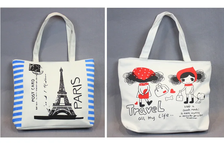 New Style Wholesale Processing Customizable WOMEN'S Handbag Canvas Bag Printed Literature And Art-Style Hot Selling Wholesale