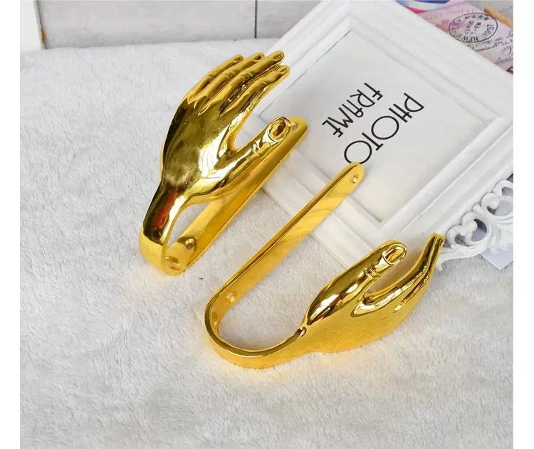 Description Picture 5 of itemFashion U hand-shaped Curtain Holdback Accessories Buckle Wall Hooks Metal Curtain Holder Window Home Decor Wall Mounted