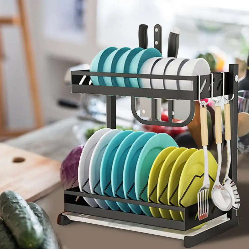  Dish Drying Rack Stainless Steel Drainer Storage Rack 2-layers Tableware Organizer Kitchen Tools Fo - 4000529379040