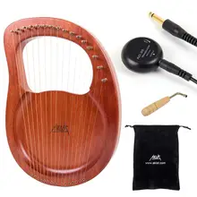 AKLOT Lyre Harp 16 струн из массива красного дерева с пикапом, молоток для тюнинга, сумка для переноски, струнный инструмент, рождественский подарок AKLOT Lyre Harp 16 струн из массива красного дерева с пикапом, молоток для тюнинга, сумка для переноски, струнный инструмент, рождественский подарок