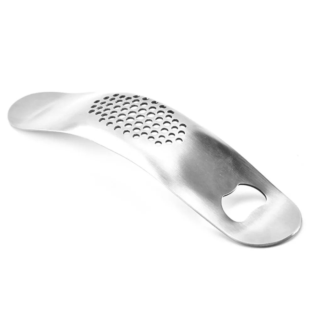 Stainless steel manual garlic press garlic grinder set pressure garlic with bottle opener function Cooking tools 20O31 (5)