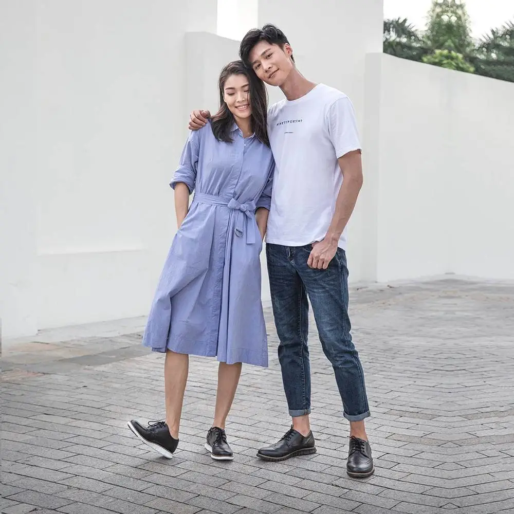 Xiaomi qimian Man woman lightweight sports derby shoes Lightweight high elastic rubber sole leather