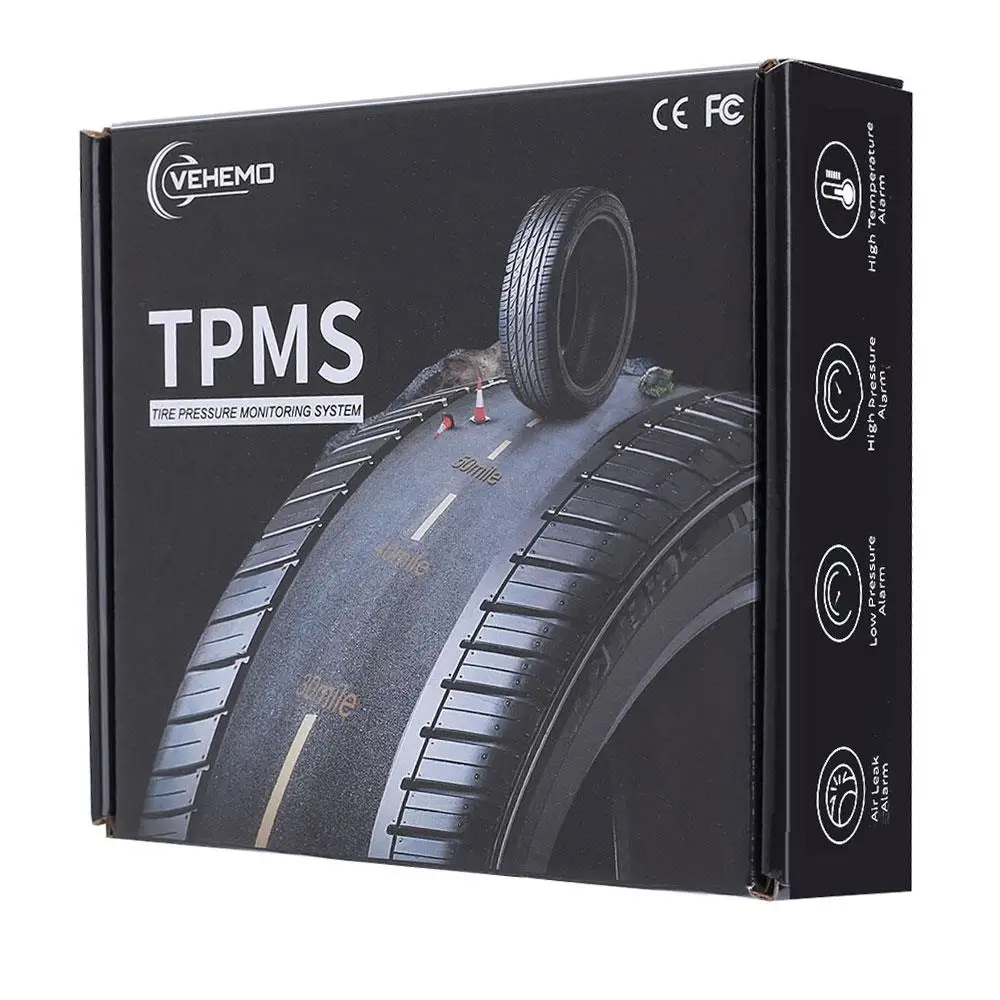 Система контроля давления в шинах TPMS 4 шт. датчик Автомобильный USB контроль давления в шинах Новая сигнализация высокой температуры