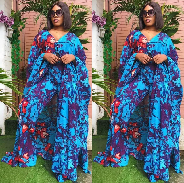 Vwaire African Matching Chiffon 2 Piece