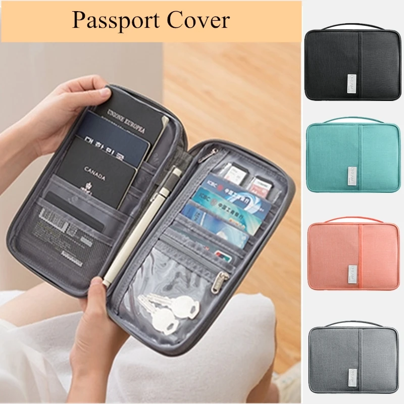 

Card Holder Waterproof Travel Passport Credit ID Card Cash Wallet Purse Holder Case BagTravel Wallet Family Passport Holder DS