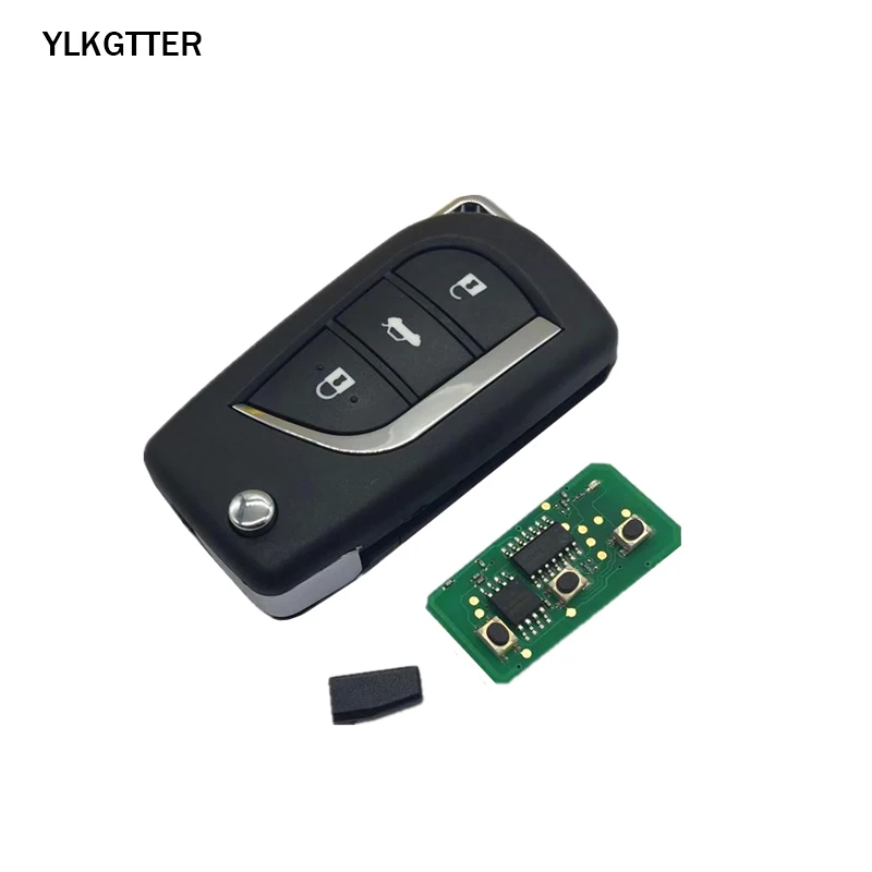 YLKGTTER 3 Button TOY48 Flip Smart Remote key for Toyota Aygo Corolla Yaris Camry Verso with 315/433 MHz 4D67 ID67 transponder YLKGTTER 3 Button TOY48 Flip Smart Remote key for Toyota Aygo Corolla Yaris Camry Verso with 315/433 MHz 4D67 ID67 transponder