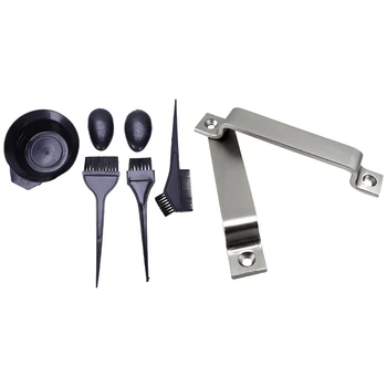 

5Pcs / Set Dye Hair Dye with Hair Brush Bowl Combo & 2 Pcs Stainless Steel Sliding Barn Door Handle Pull Set