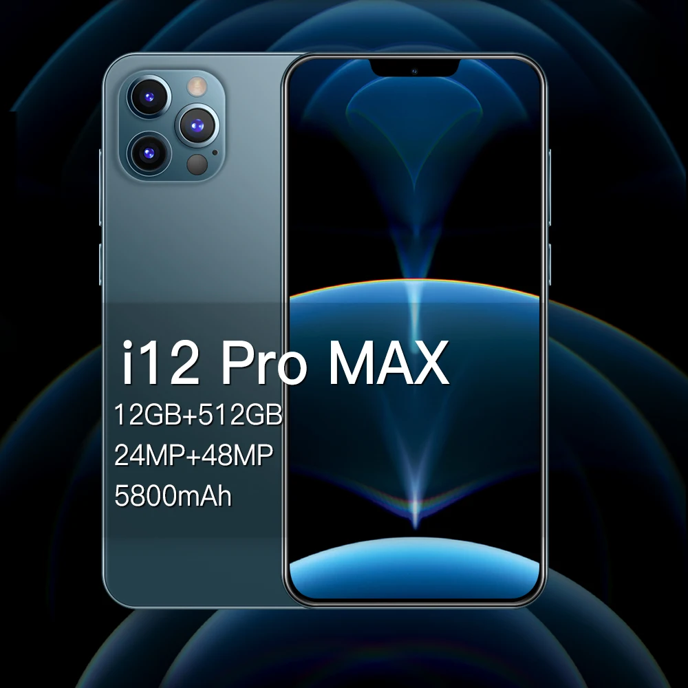 Newest I12pro Max Global Version Android 10 Mobilephone 6.7
