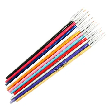 

12pcs Nail Art Design Painting Tool Pen Polish Brush Set Kit DIY Professional Nail Tools Nail Brushes Set Freeshipping 30p1227