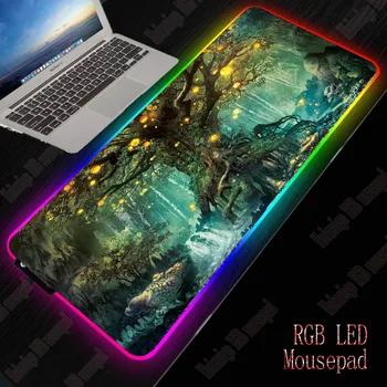 

XGZ Tree RGB Large Gaming Mouse Pad Gamer Computer pad Big Mat with LED Backlight for Keyboard Desk Mause Carpet