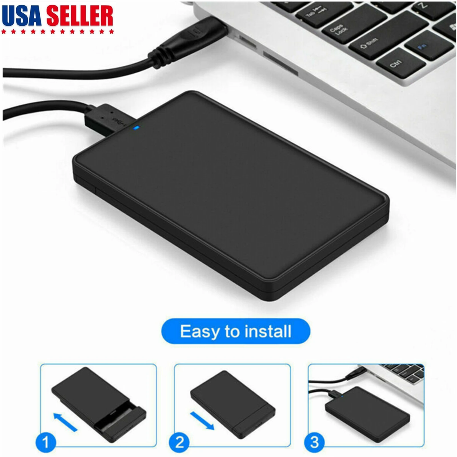 Жесткий диск Внешний HDD корпус USB 3,0 до 2,5 дюймов SATA Мобильный жесткий диск коробка HDD корпуса с двойной светодиодный светильник индикация