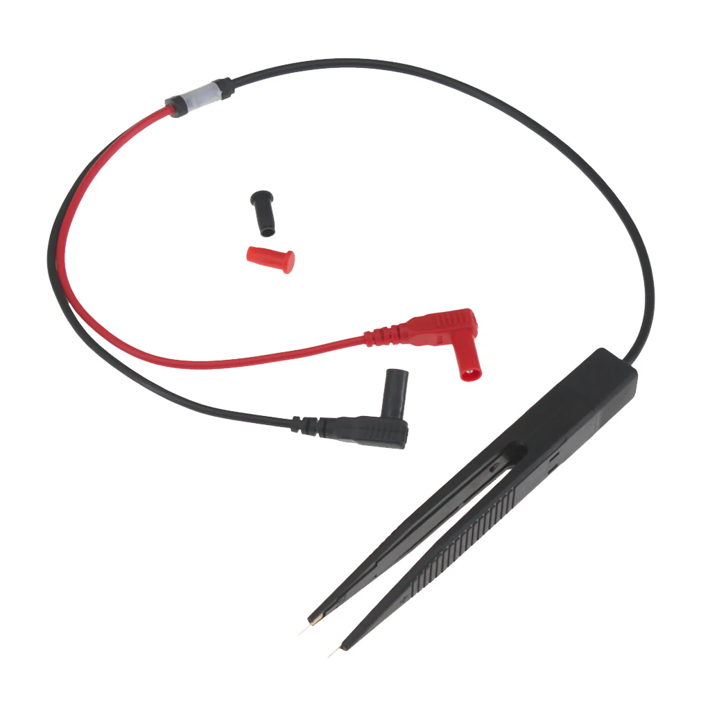 SMD Chip Test Clip Meter Probe Multimeter Tweezer Capacitor Resistance