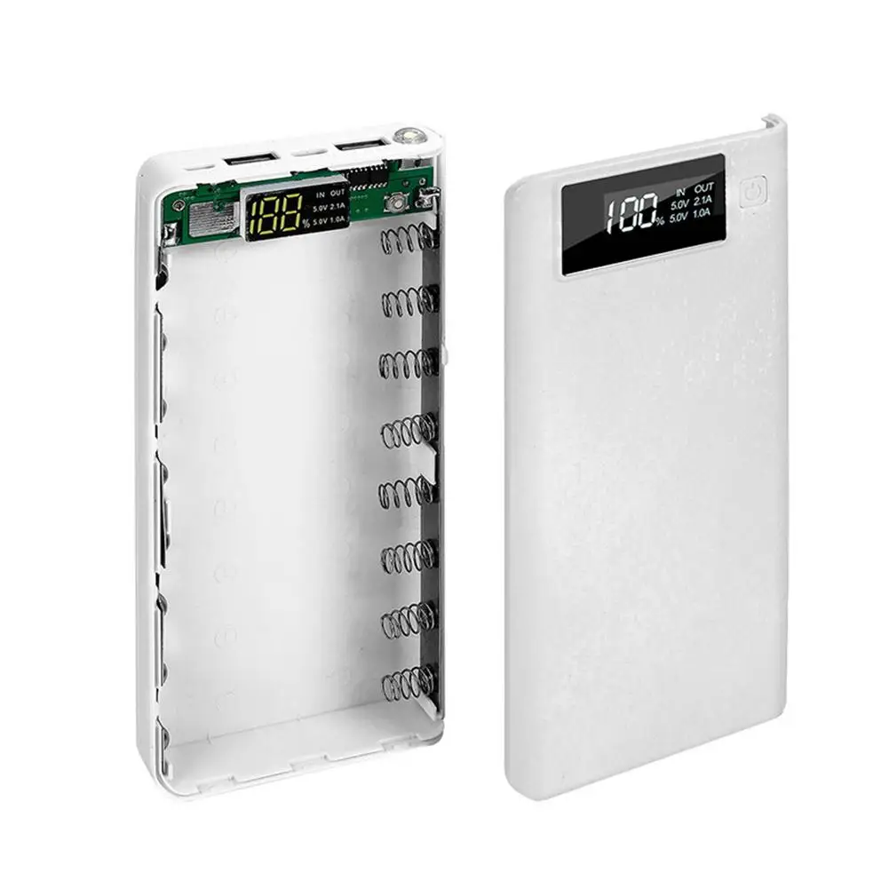 White Портативный внешний аккумулятор чехол в комплекте с портом type-C для DIY - Цвет: White