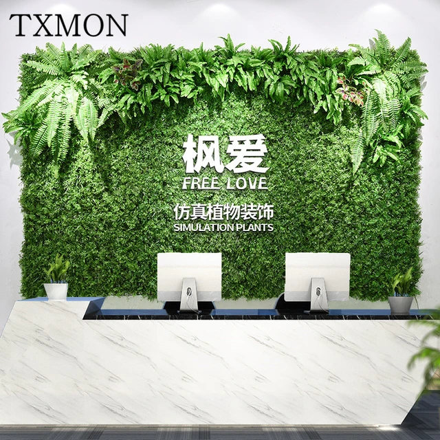 Simulated plant wall, green plant wall, signboard, lawn, fake turf, wall,  indoor greening decoration - AliExpress