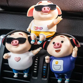 

Car Air Freshener Creative Pig Car Air Conditioning Outlet Perfume Fragrance Clip Decoration Car Aromatherapy Diffuser Ornaments