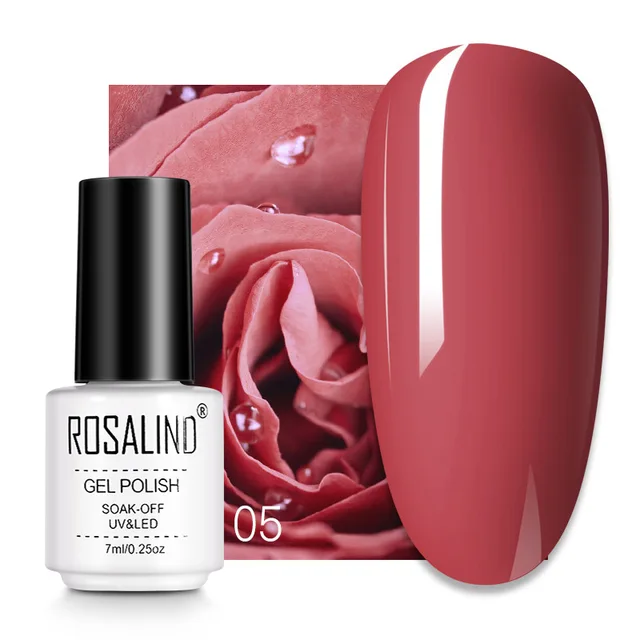 ROSALIND 7ML Nail Gel Polish Hybrid Varnishes All For Manicure Nails Art Base Top Coat UV Lamp Vernis Semi Permanent Varnishes RC05