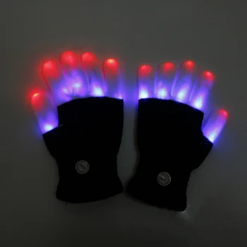 

Hot Newest Arrival Light-Up Toys LED Flashing Magic Glove Glow In The Dark Toys Light Up Finger Tip Lighting Toys For Children