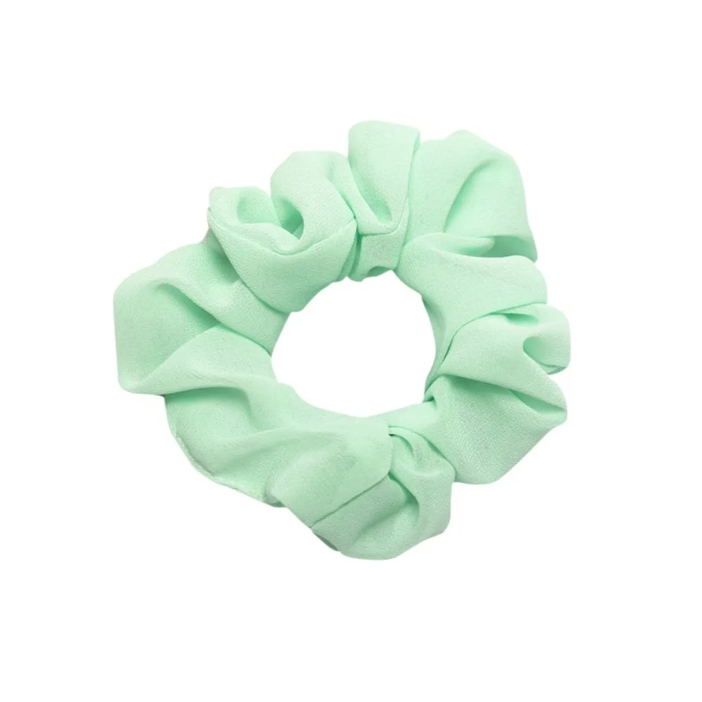 Scrunchie Трендовое женское кольцо для волос эластичная Мятная зеленая однотонная Спортивная танцевальная Тканевая резинка для волос резинки для волос аксессуары - Цвет: Зеленый
