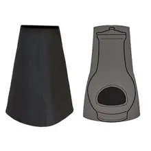 210D ткань Оксфорд открытый огонь яма Крышка черный Открытый водонепроницаемый пыленепроницаемый нагреватель крышка защита для террасы пылезащитный чехол