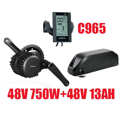 C96548V750W13AH Bafang 48 в 500/750/1000w BBS02 BBSHD комплект для электрического велосипеда с Батарея 48V 13/16/17.5ah набор преобразования для электрического велосипеда Средний привод двигателя комплект - Цвет: C96548V750W13AH