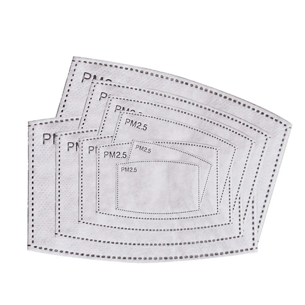 5/10/20/50/100PCS PM2.5 Mask Filter Paper 5Ply Dust Mouth Face Mask Carbon Cotton Disposable Protective For Adult Kids Child 4