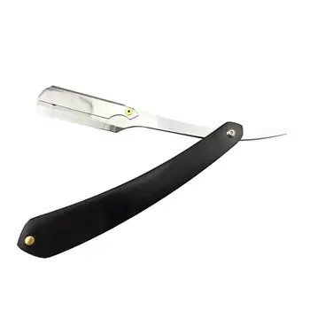 

1Pc Shaving Razor Super Sharp Portable Folding Straight Beard Clipper wooden handle Shaving Razor Shaver Tool for Male BarberMen