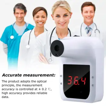 

GP-100 Termometro Infrarojo Digital Non-contact Infrared Thermometer Wall mounted Thermometer Automatic Induction Thermometer