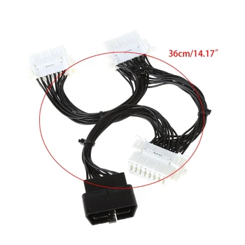 

OBD 16Pin Cable Splitter Extension Y Connector Male To Female For Elm327 Adapter E7CA
