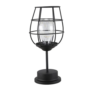 

Promotion! Red Wine Glass Led Night Light Creative Wrought Iron Classic Elegant 20L Copper Wire Table Lamp Warm White Decorative