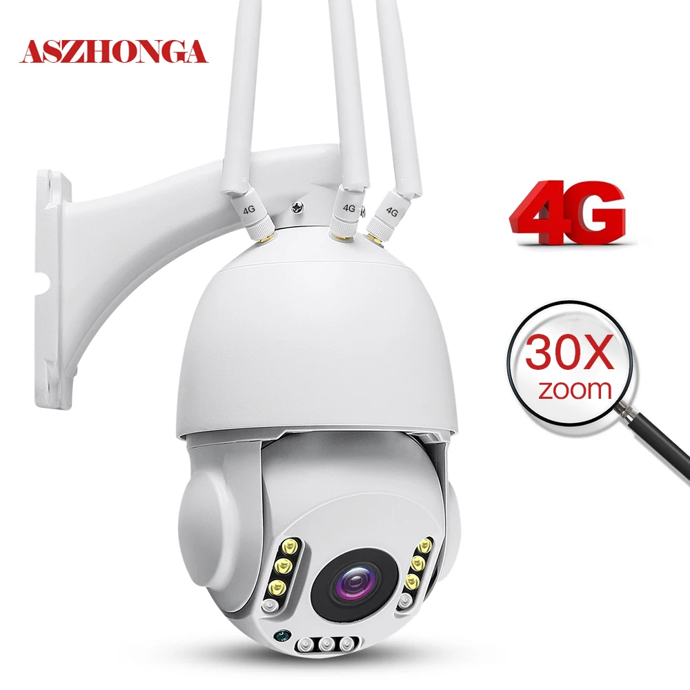 Беспроводная камера видеонаблюдения 5 МП 3G 4G SIM карта 1080P HD 30X оптический зум PTZ IP