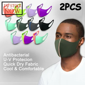 

Face Mask Quick Dry Reusable Washable Protection Cover Breathable 2pcs Dust Mouth Cover Fashion Mouth Masks Mascarillas
